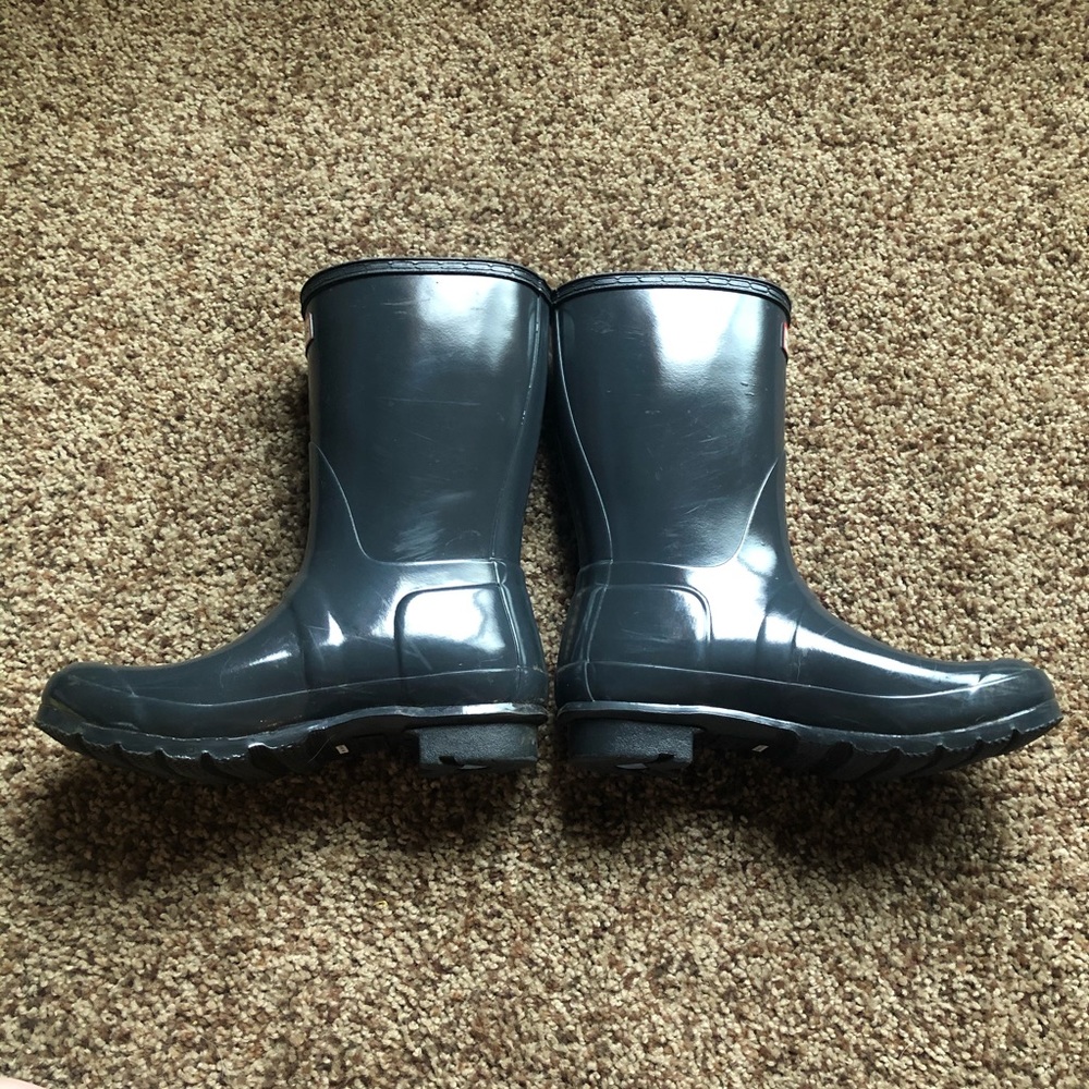 Glossy charcoal Hunter boots - Picture 2 of 7